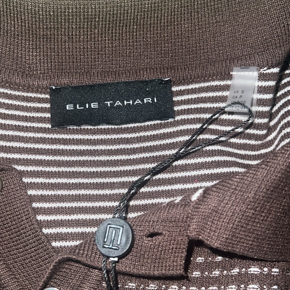 NWT Men’s Brown Elie Tahari Top size Small - Picture 3 of 6